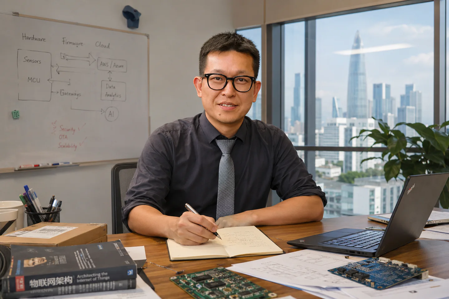 Peter Lin 在深圳辦公室開展專業工作
